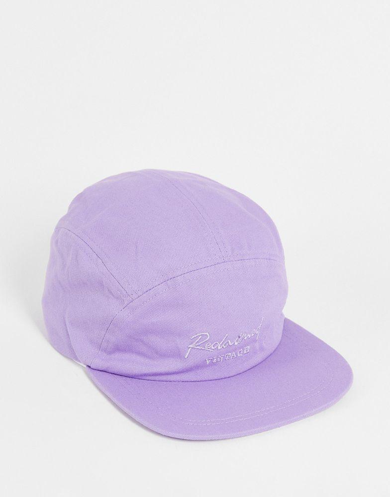 商品Reclaimed Vintage|Reclaimed Vintage inspired cotton twill 5 panel cap in washed lilac,价格¥79,第1张图片