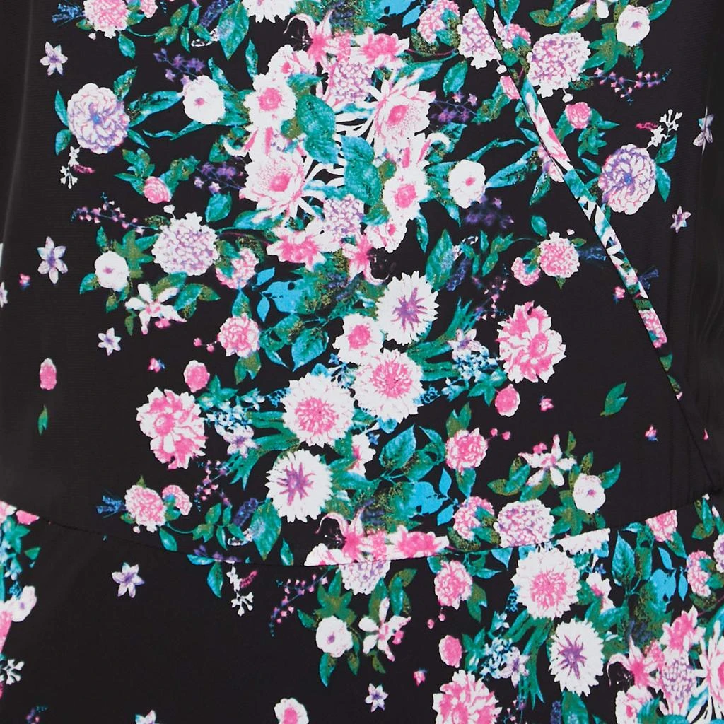 商品Diane von Furstenberg|Diane Von Furstenberg Black Floral Printed Crepe Midi Dress M,价格¥891,第3张图片详细描述