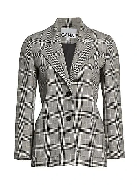 商品Ganni|Plaid Suiting Blazer,价格¥776,第1张图片