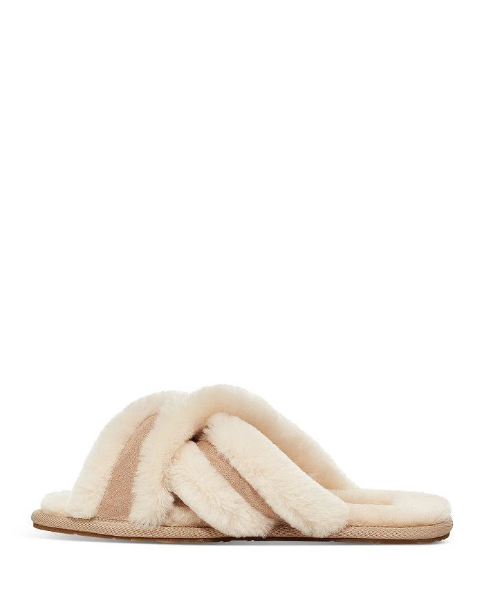 Women's Scuffita Cross Strap Shearling Slippers 商品