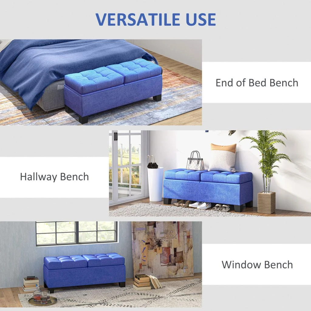 商品Simplie Fun|46" Storage Ottoman Bench,价格¥2597,第5张图片详细描述