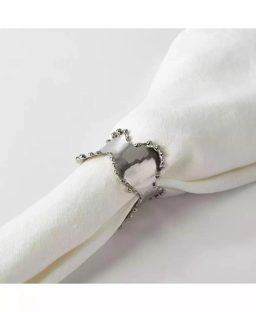 商品Saro Lifestyle|Napkin Ring Collection Classic Design Napkin Ring Set of 4, 2.5" x 1",价格¥169,第3张图片详细描述