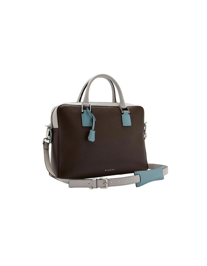 商品Biagini|8606 Burano Briefcase - Grey Melange And Dark Brown Briefcase,价格¥4628,第2张图片详细描述