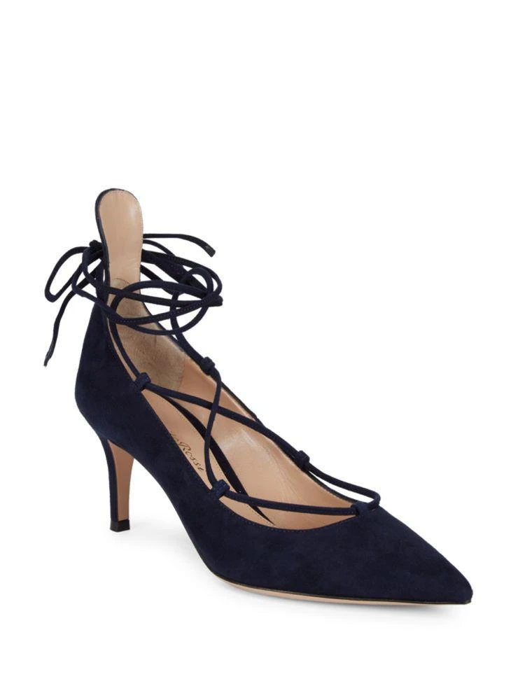 商品Gianvito Rossi|Lace-Up Ankle Strap Pumps,价格¥1892,第1张图片