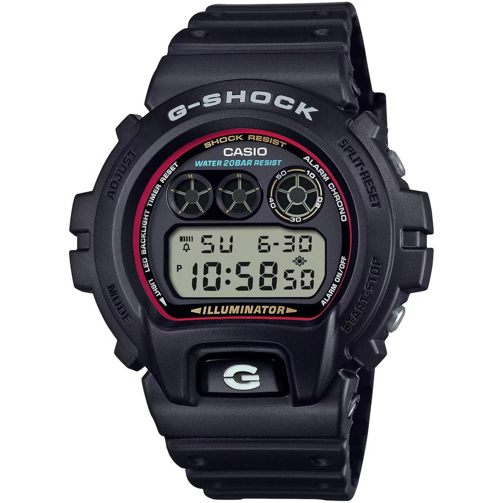 商品Casio|Casio Men's Watch - G-Shock Chronograph Black and Grey Digital Dial Strap | DW6900RL-1,价格¥701,第1张图片