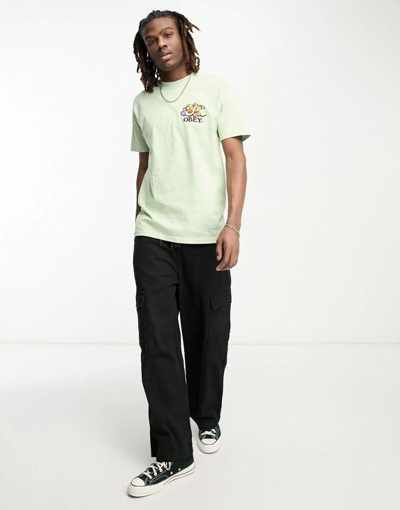 商品Obey|Obey bowl of fruit backprint t-shirt in green,价格¥141,第4张图片详细描述