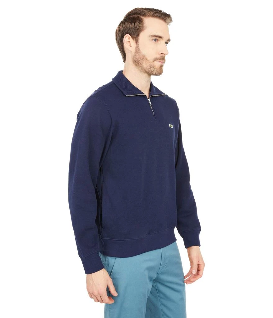 商品Lacoste|Long Sleeve Solid 1/4 Zip Interlock Ribbed Sweatshirt,价格¥970,第4张图片详细描述