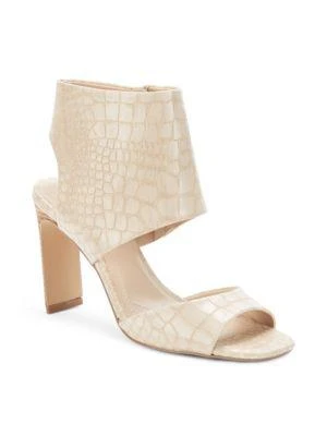 商品Charles David|Croc Embossed Faux Leather Sandals,价格¥200,第2张图片详细描述