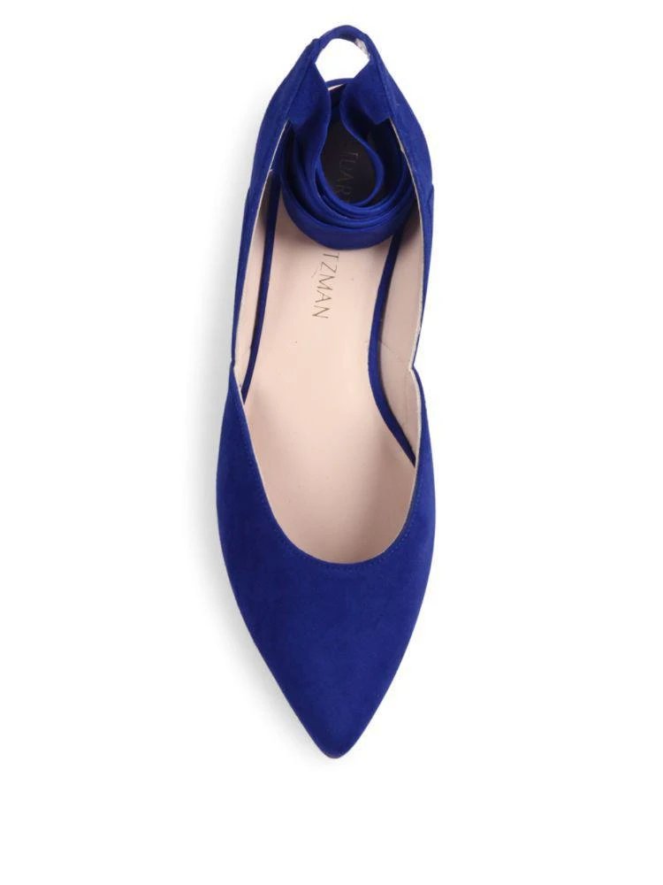 商品Stuart Weitzman|Supersonic Suede Lace-Up Flats,价格¥1254,第4张图片详细描述