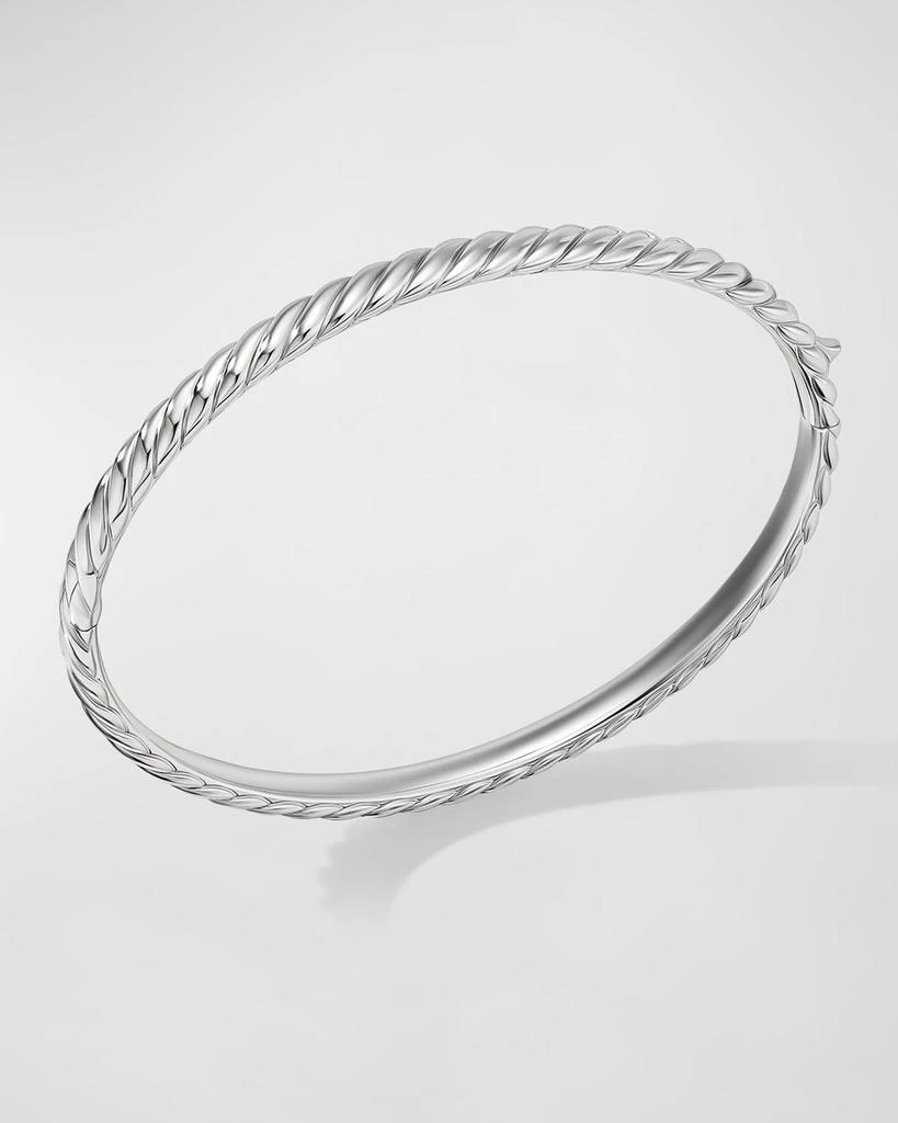 商品David Yurman|Sculpted Cable Bracelet in 18K White Gold, 4.5mm,价格¥30357,第3张图片详细描述