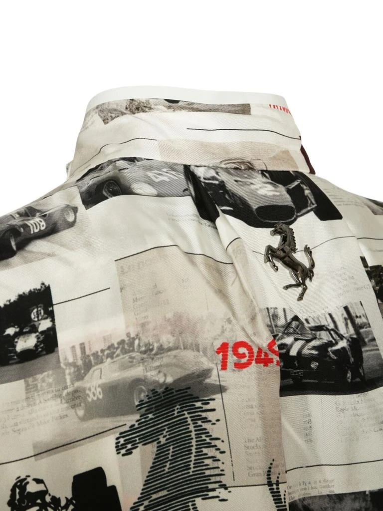 商品FERRARI|Silk Pictures Print Midi Shirt Dress,价格¥16935,第4张图片详细描述