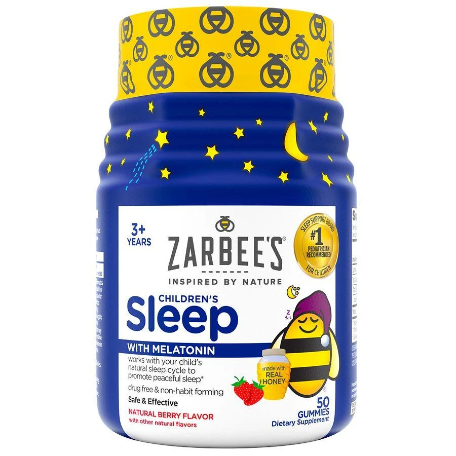 商品ZarBee's Naturals|Children's Sleep Gummies With Melatonin Natural Berry, Fragrance-Free,价格¥164,第1张图片