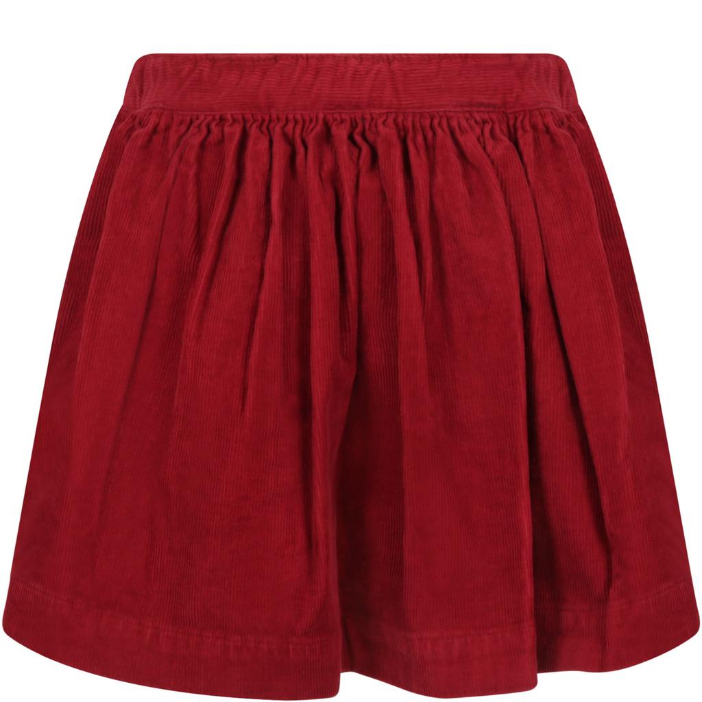 Bonpoint Burgundy Skirt For Girl商品第2张图片规格展示