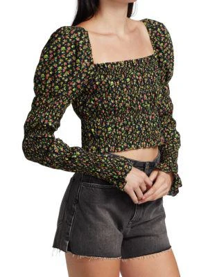 商品CAROLINE CONSTAS|Delilah Floral Crop Top,价格¥883,第3张图片详细描述