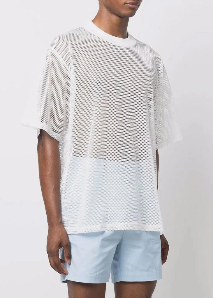 商品AMI|AMI Alexandre Mattiussi White Oversized Mesh T-Shirt,价格¥574,第2张图片详细描述