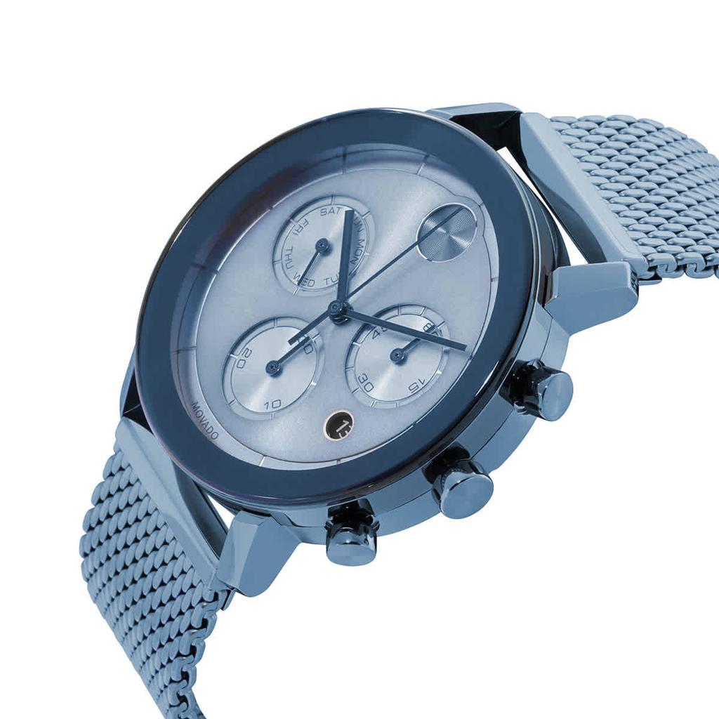 Movado Bold Evolution Chronograph Quartz Blue Dial Mens Watch 3600759商品第2张图片规格展示