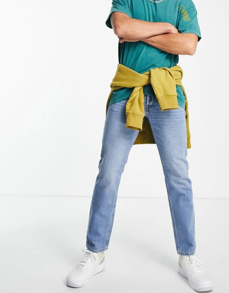 商品Jack & Jones|Jack & Jones Intelligence Mike straight fit jeans in light blue,价格¥289,第1张图片