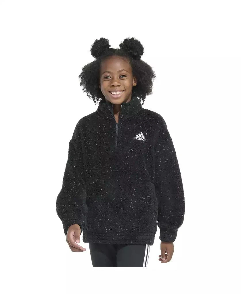 商品Adidas|Big Girls Mock Neck Furry Lurex Sherpa Pullover Jacket,价格¥111,第1张图片