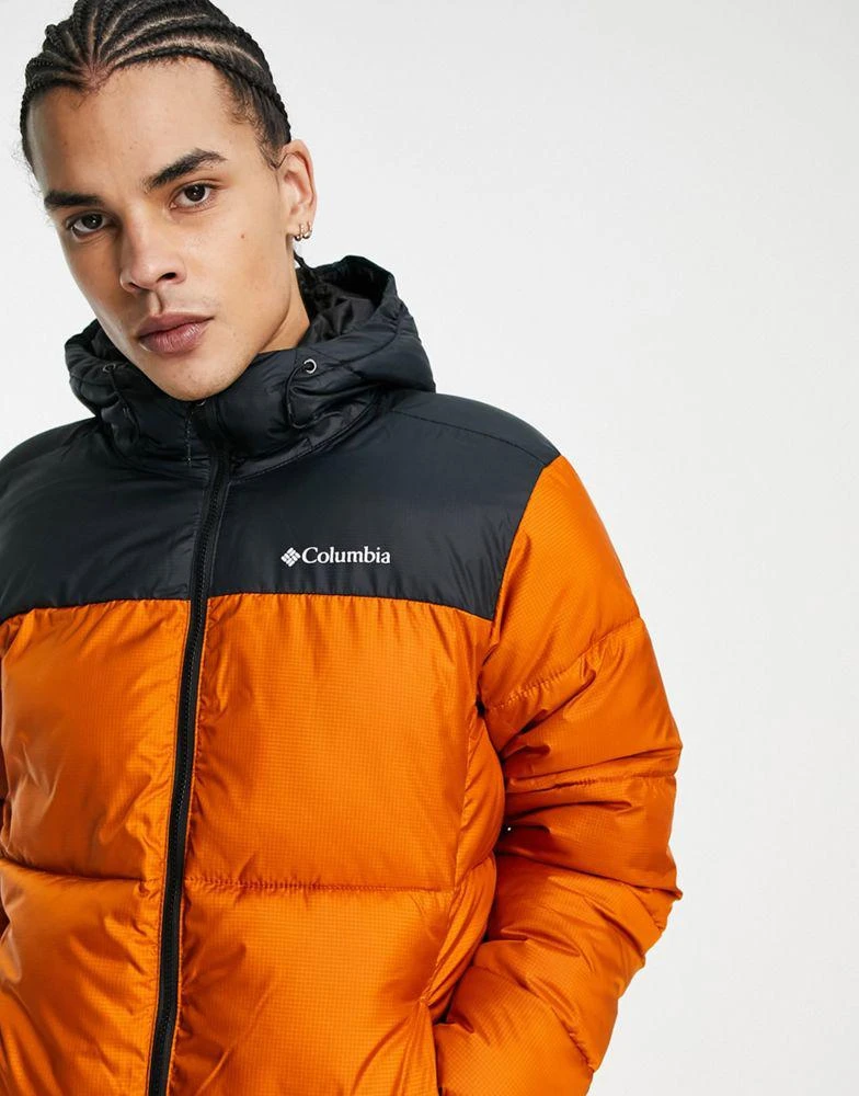 商品Columbia|Columbia Puffect hooded puffer jacket in copper,价格¥862,第3张图片详细描述