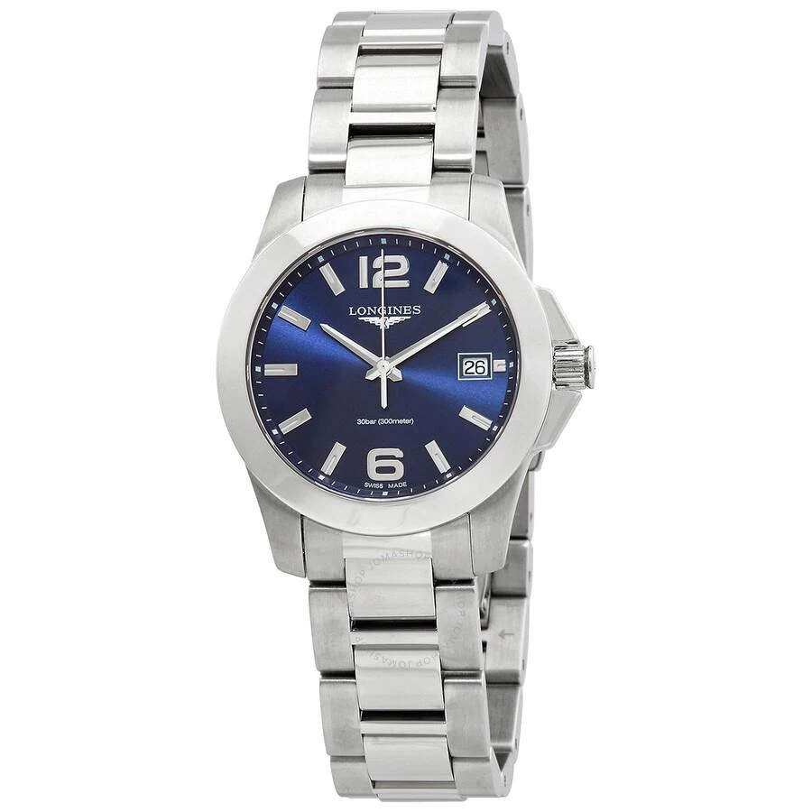 商品Longines|Conquest Quartz Diamond Blue Dial Ladies Watch L3.377.4.96.6,价格¥4428,第1张图片