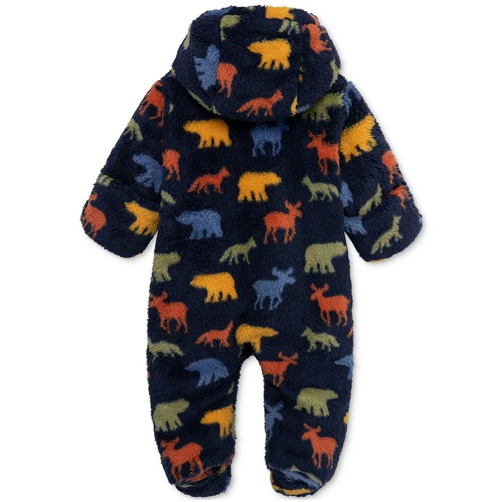 商品Little Me|Baby Woodland-Print Hooded Faux-Sherpa Fleece Footed Pram,价格¥130,第2张图片详细描述