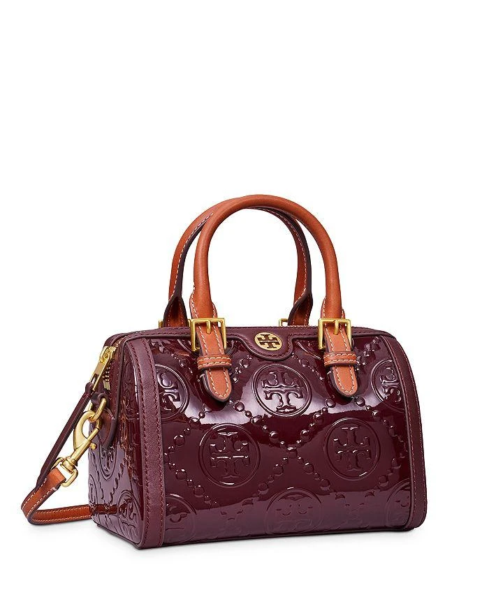 商品Tory Burch|T Monogram Patent Leather Embossed Mini Barrel Bag,价格¥3545,第3张图片详细描述