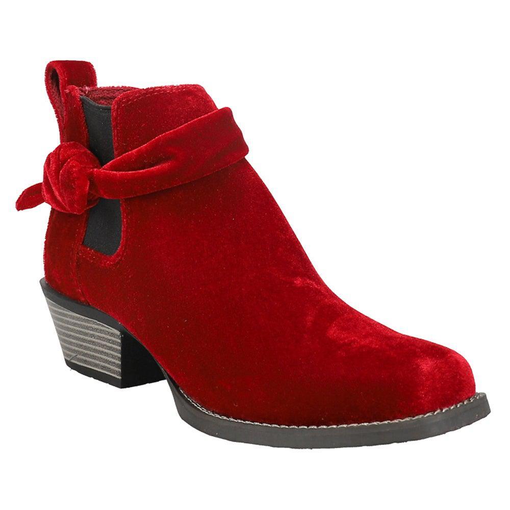 商品Justin Boots|Chellie Velvet Pull On Booties,价格¥410,第4张图片详细描述