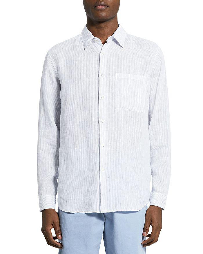 商品Theory|Irving Linen Stripe Button Down Shirt,价格¥1020,第3张图片详细描述