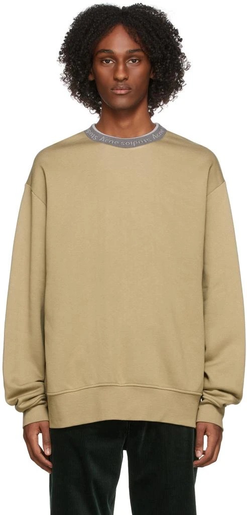 商品Acne Studios|Beige Logo Sweatshirt,价格¥1121,第1张图片