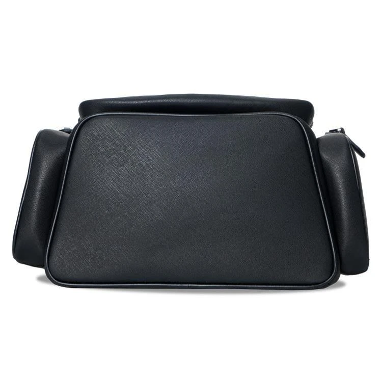 商品[国内直发] Bally|巴利 经典条纹 牛皮 双肩包 中号 男款 黑色,价格¥6103,第7张图片详细描述