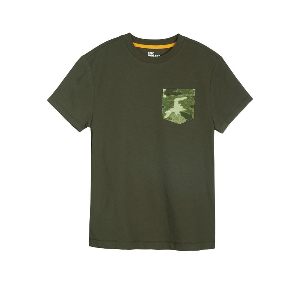 Big Boys Short Sleeves Pocket T-shirt, Created for Macy's商品第1张图片规格展示