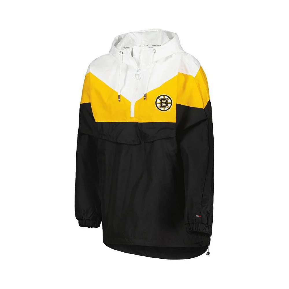 商品Tommy Hilfiger|Women's Black, Gold Boston Bruins Staci Half-Zip Windbreaker Jacket,价格¥919,第2张图片详细描述