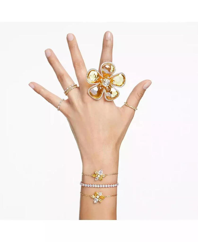 Crystal Round Cut Yellow Matrix Ring 商品