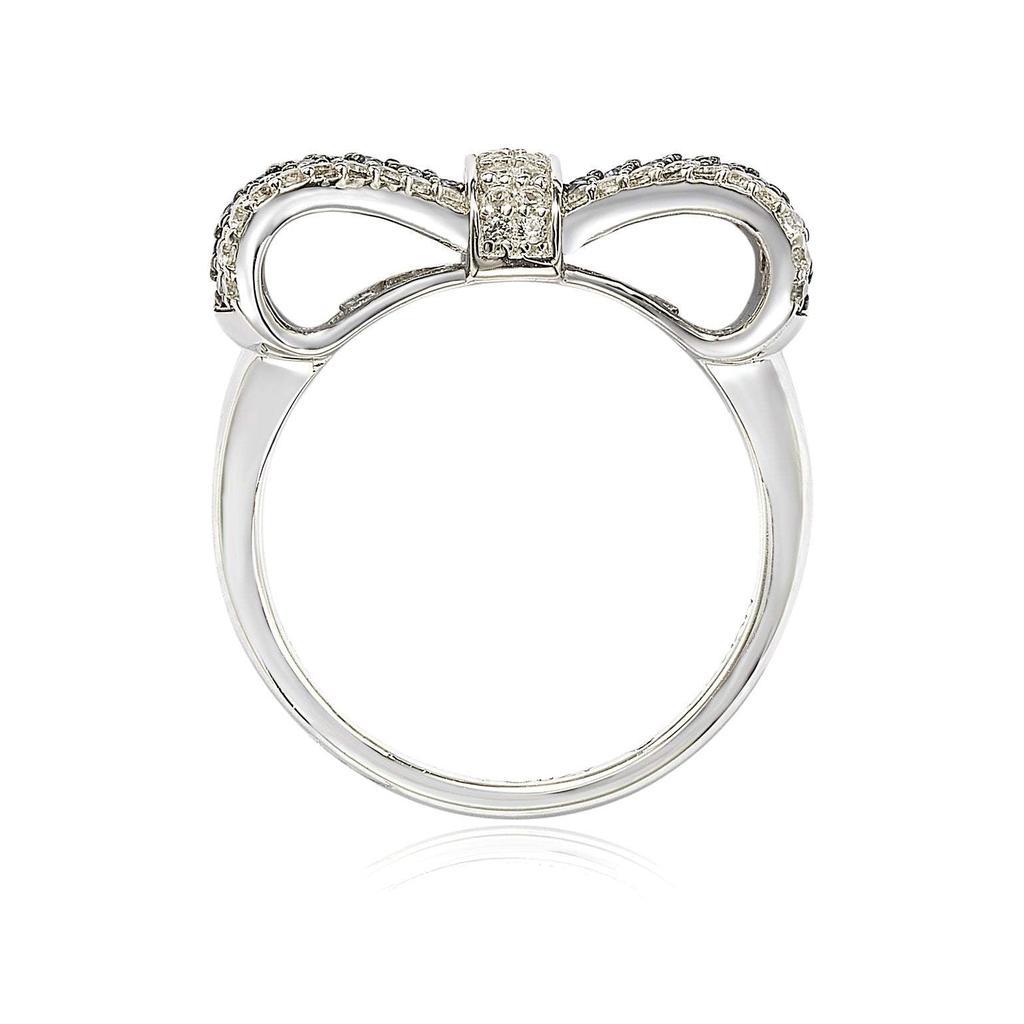 商品Suzy Levian|Suzy Levian Sterling Silver Blue & White Sapphire & Diamond Accent Bow Ring,价格¥2073,第7张图片详细描述