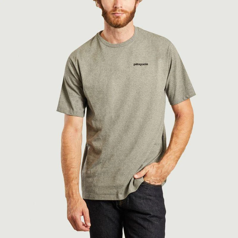 商品Patagonia|T-shirt P6 logo gravel heather PATAGONIA,价格¥324,第1张图片