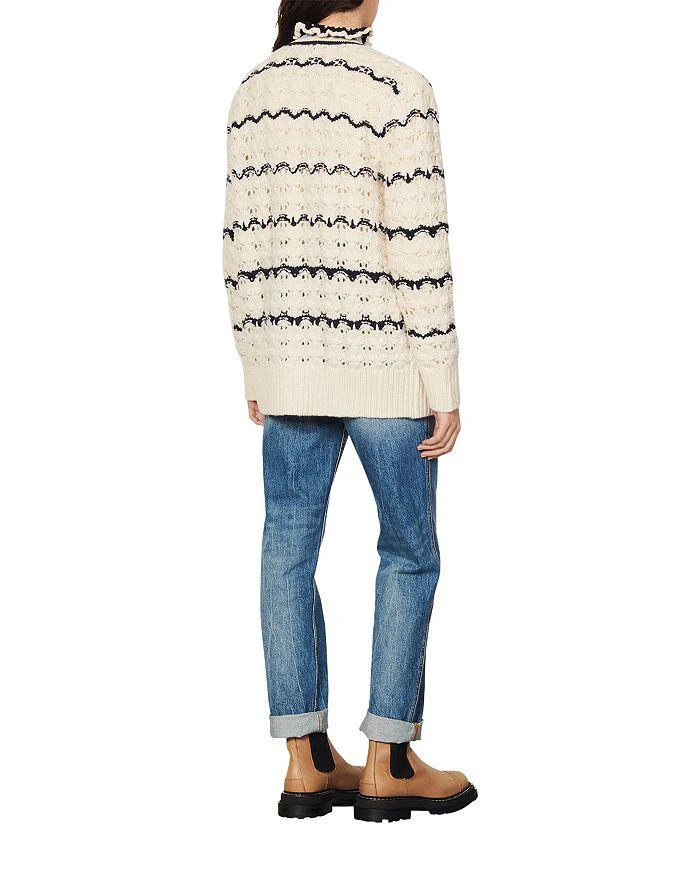 商品Sandro|Ludvik Pointelle Oversized Cardigan,价格¥1651,第2张图片详细描述