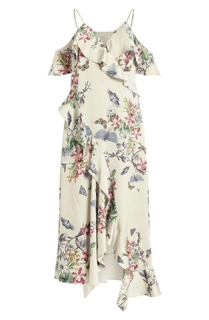 商品ALL SAINTS|Orion Sanibel Floral Cold Shoulder High-Low Dress,价格¥1354,第4张图片详细描述