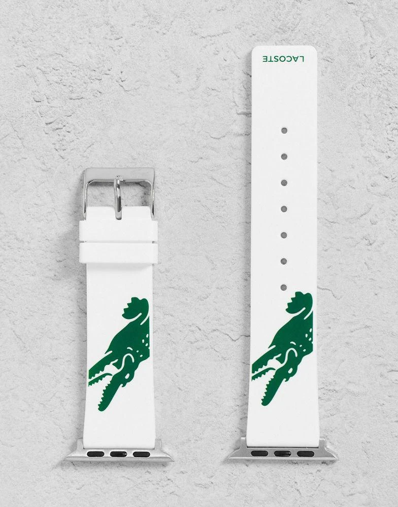 商品Lacoste|Lacoste logo smart watch strap in white,价格¥386,第1张图片