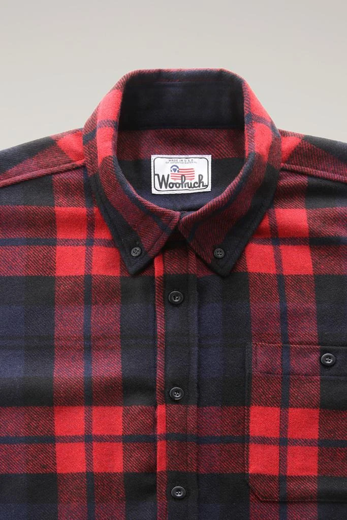 商品Woolrich|Wool Blend Trout Run Plaid Flannel Shirt - Men - Red,价格¥1344,第2张图片详细描述
