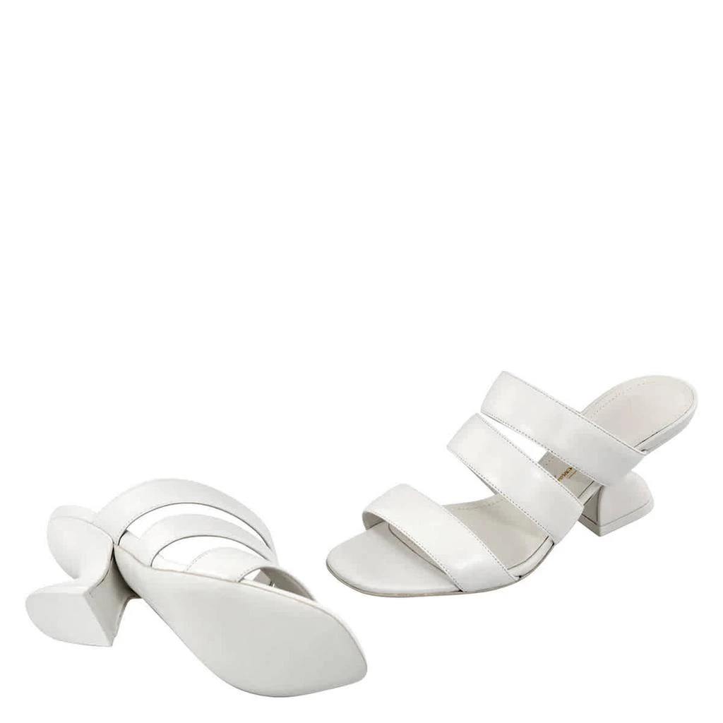 商品Salvatore Ferragamo|Salvatore Ferragamo Ladies Steffie White Leather Sandals,价格¥1393,第2张图片详细描述