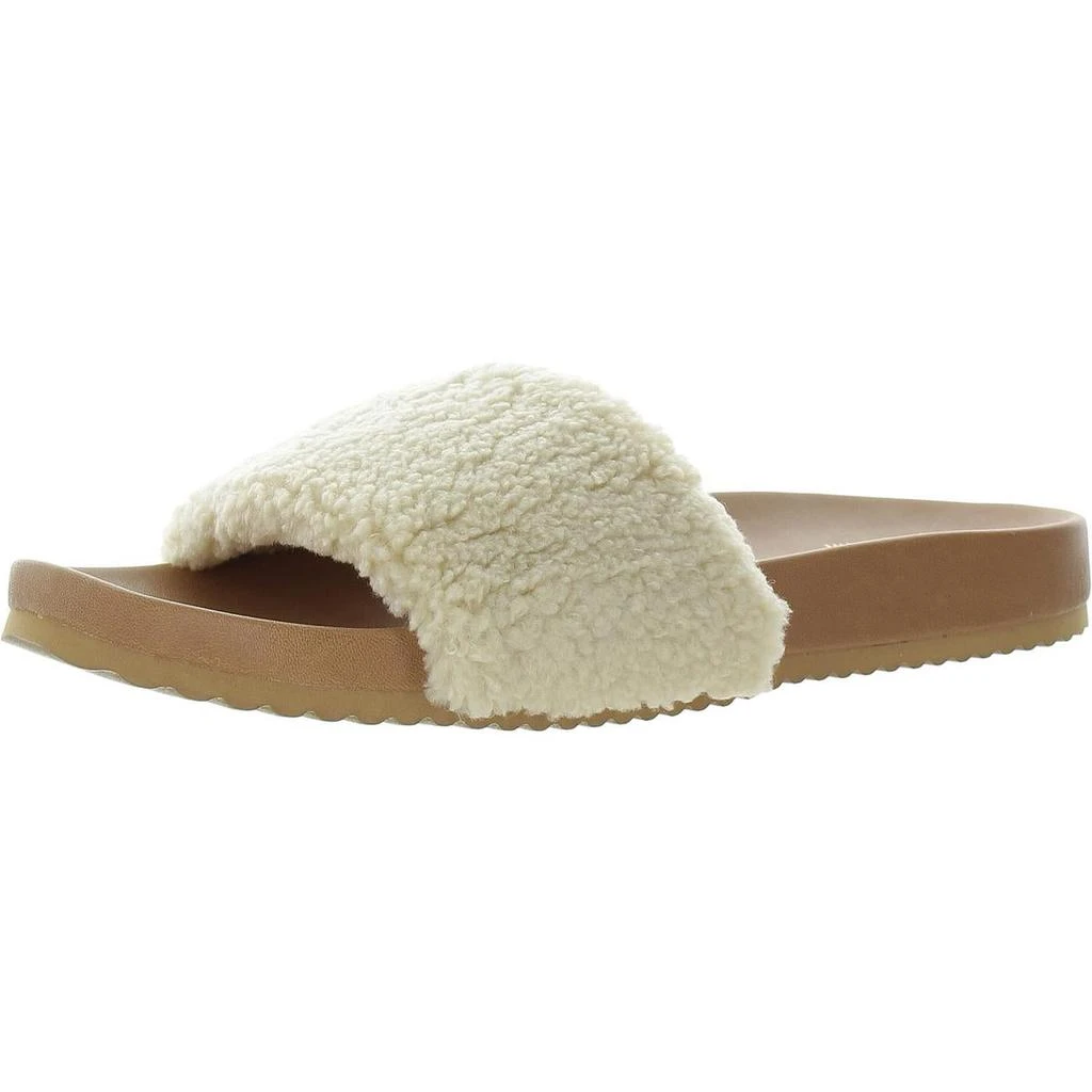 商品FARYL by Farylrobin|Montrose Womens Mixed Media Faux Fur Slide Sandals,价格¥229,第1张图片