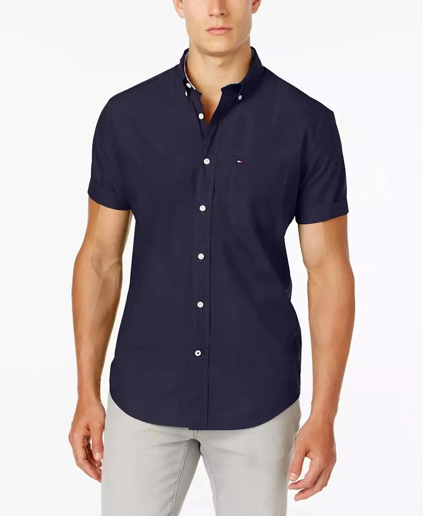 商品Tommy Hilfiger|Men's  Big & Tall Maxwell Short-Sleeve Button-Down Shirt,价格¥529,第1张图片详细描述