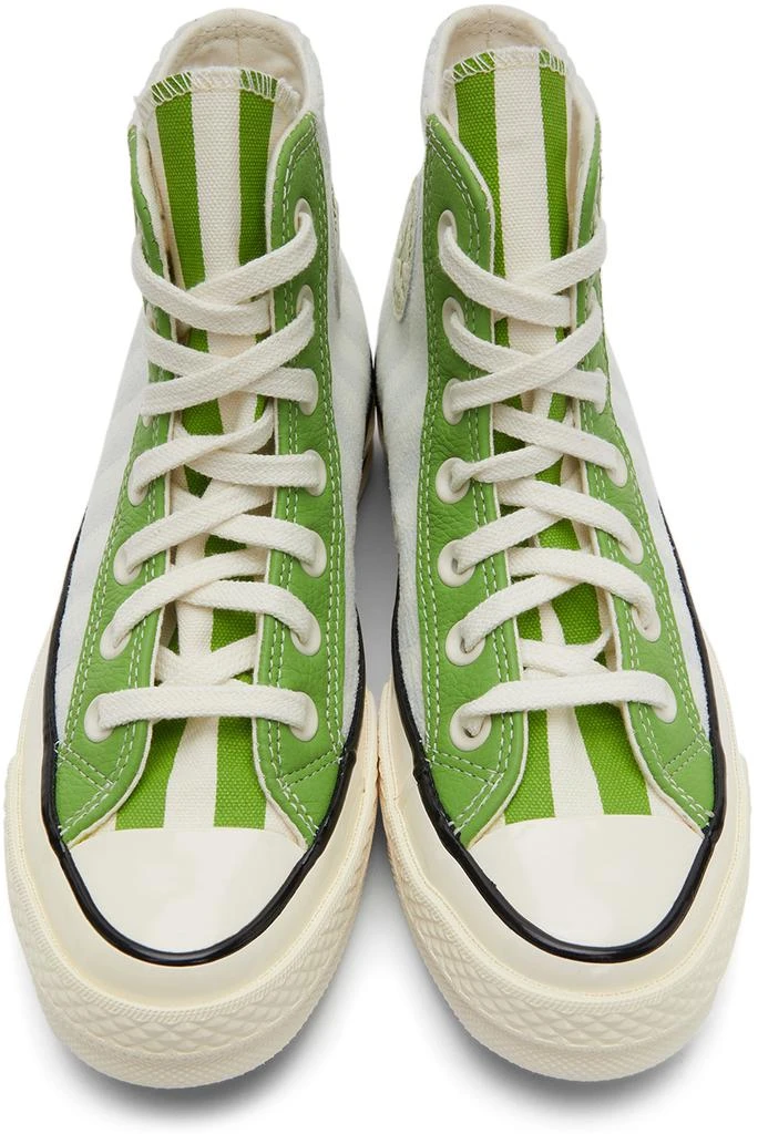 商品Converse|Green Chuck 70 Striped Terry Cloth High Top Sneakers,价格¥243,第5张图片详细描述