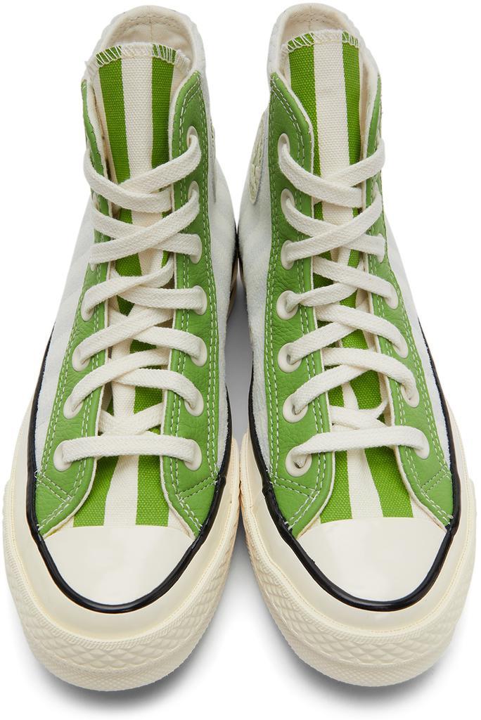 商品Converse|Green Chuck 70 Striped Terry Cloth High Top Sneakers,价格¥674,第7张图片详细描述