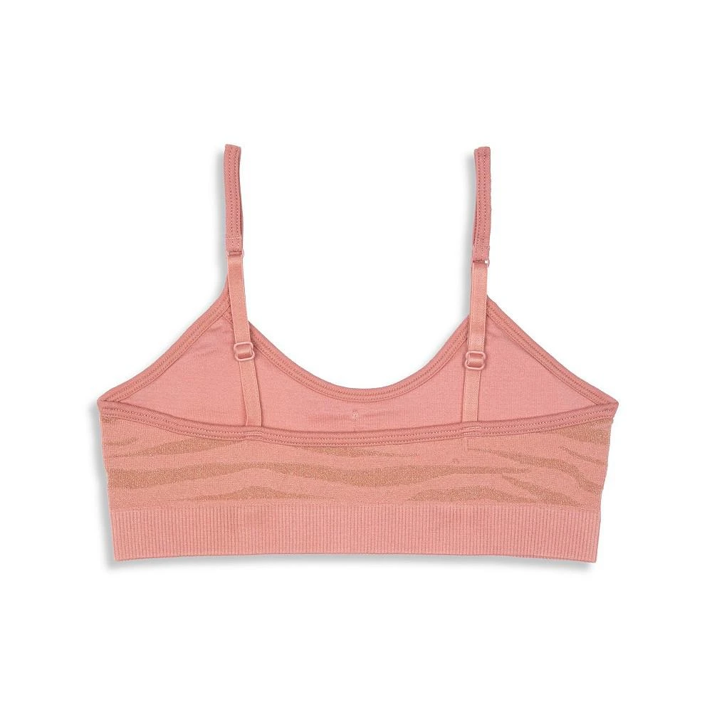 商品Calvin Klein|Big Girls Printed Rushed Seamless Crop Bra,价格¥59,第2张图片详细描述