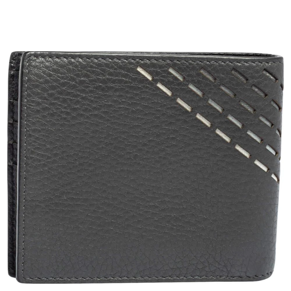 Fendi Grey Leather Cut Out Bifold Wallet 商品