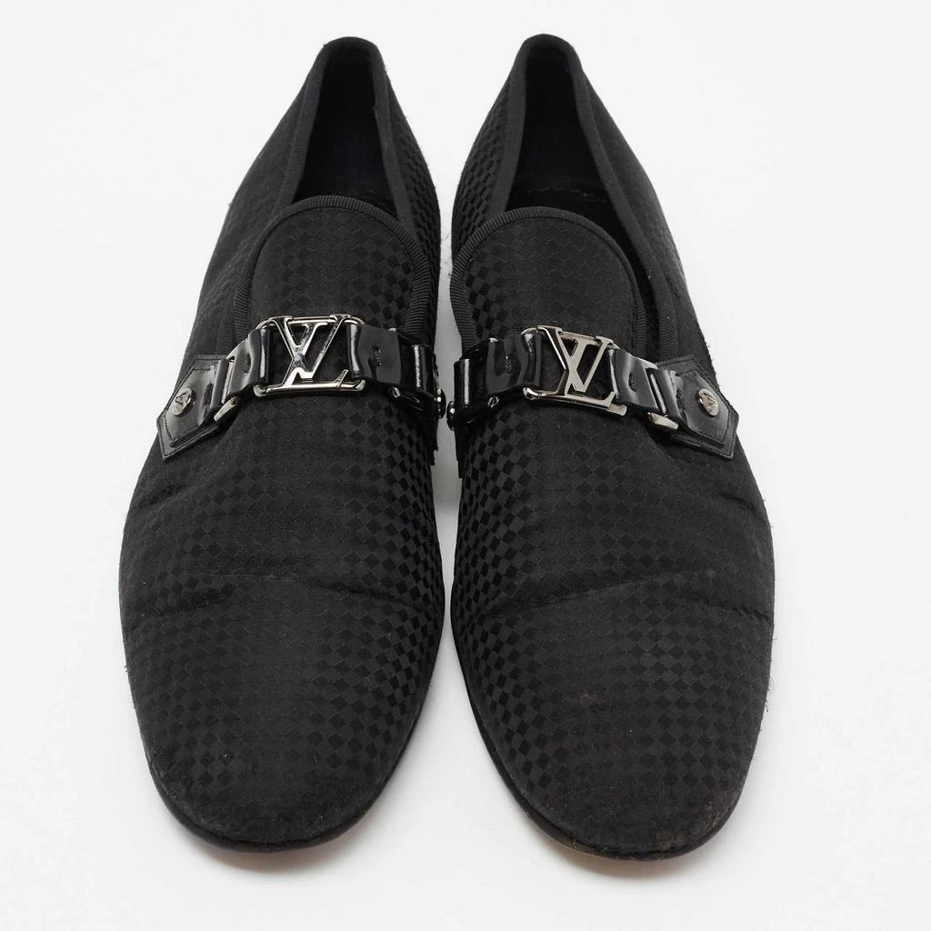 商品[二手商品] Louis Vuitton|Louis Vuitton Black Petit Damier Fabric Monte Carlo Loafers Size 42.5,价格¥1186,第3张图片详细描述