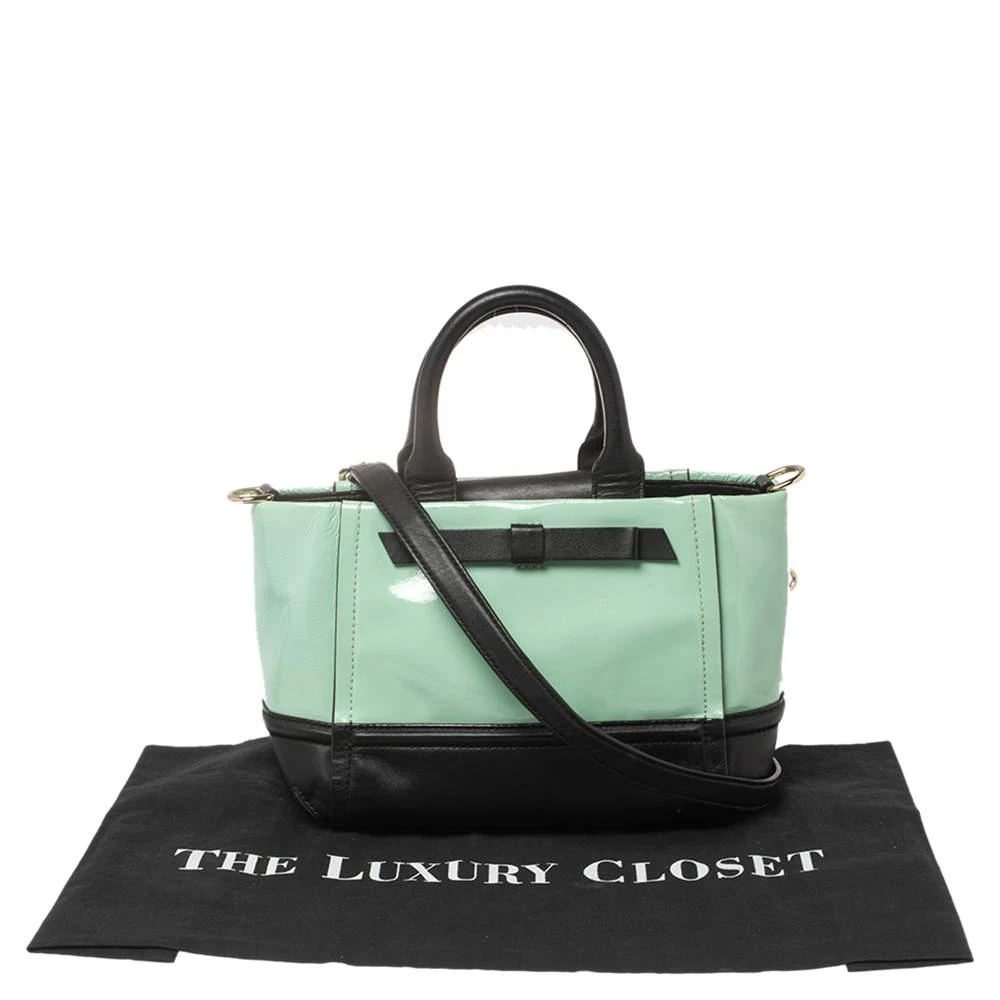 Kate Spade Mint Green/Black Patent and Leather Chelsea Park Gigi Tote 商品