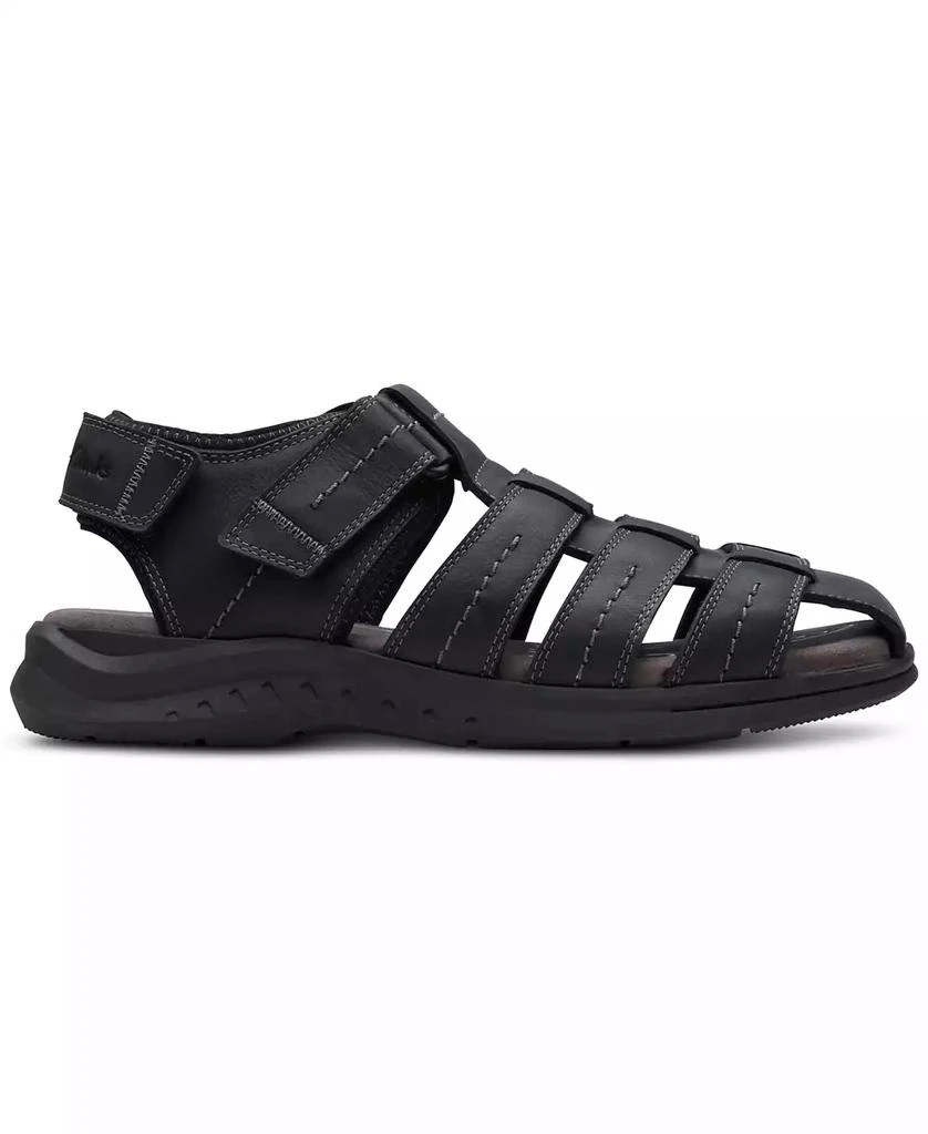 商品Clarks|Men's Walkford Fish Tumbled Leather Sandals,价格¥753,第3张图片详细描述