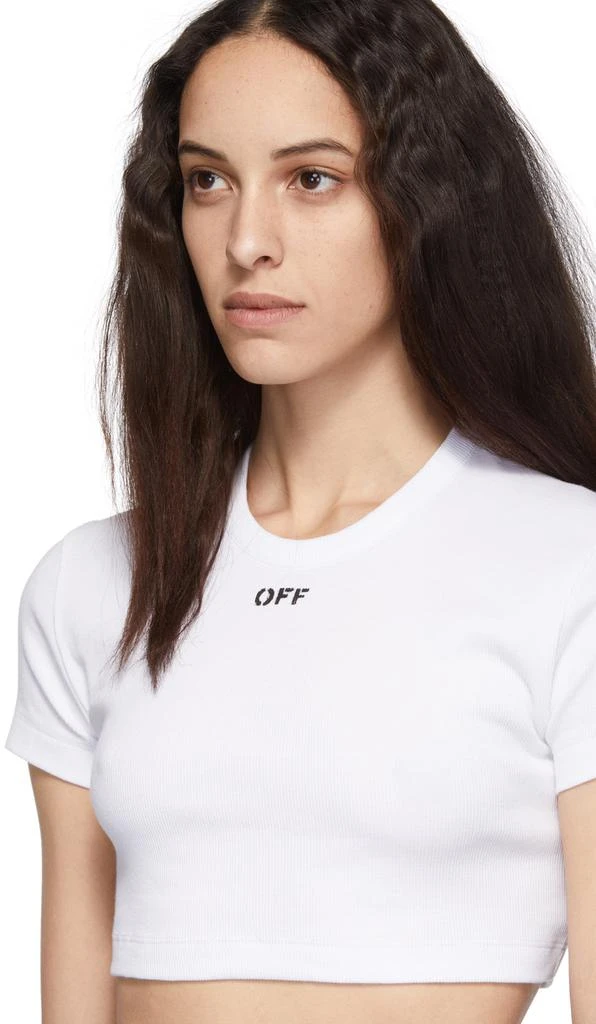 商品Off-White|White Cropped Tiny T-Shirt,价格¥2394,第4张图片详细描述